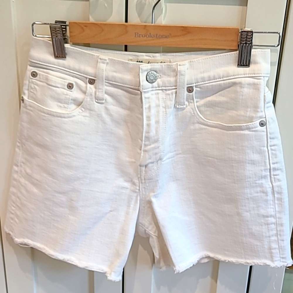 Madewell White Denim Shorts Size 24
